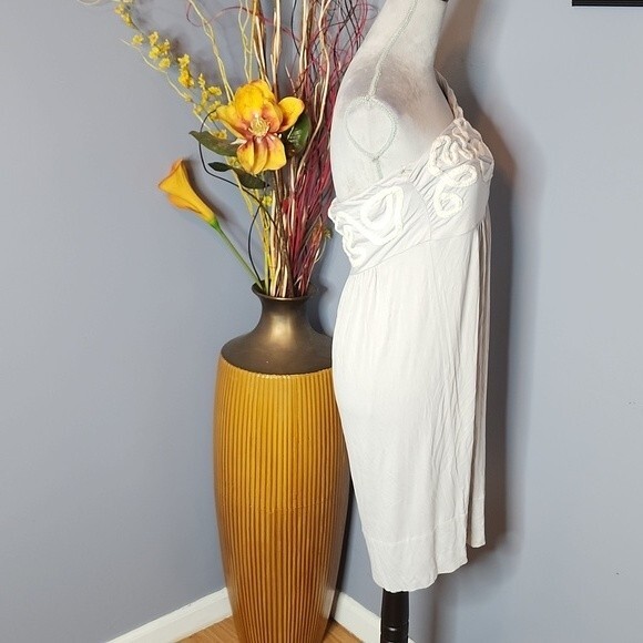 BCBGMAXAZRIA Gray One Shoulder Dress Size Large NWOT - Picture 11 of 16